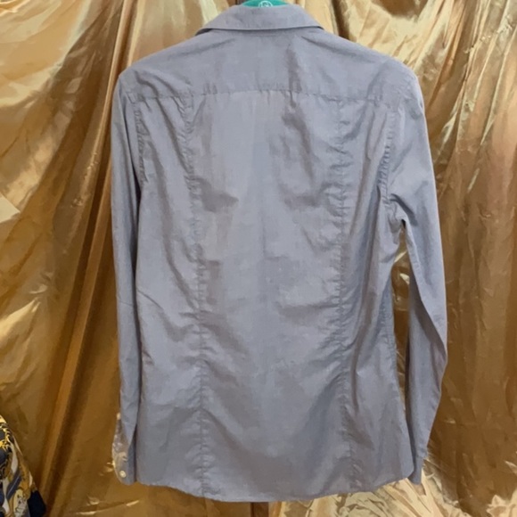 H&M - Light Blue Slim Fit Dress Shirt with Pointed Collar - Size Xs - Picture 3 of 3